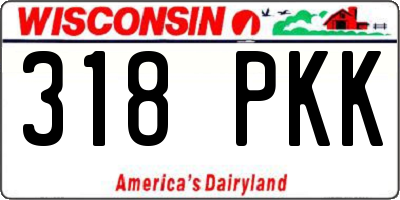 WI license plate 318PKK