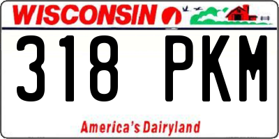 WI license plate 318PKM