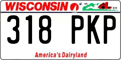 WI license plate 318PKP
