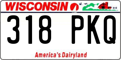 WI license plate 318PKQ