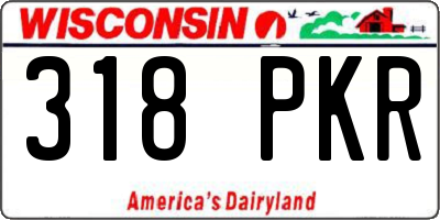 WI license plate 318PKR