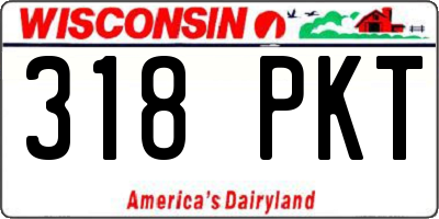 WI license plate 318PKT