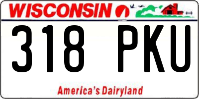 WI license plate 318PKU