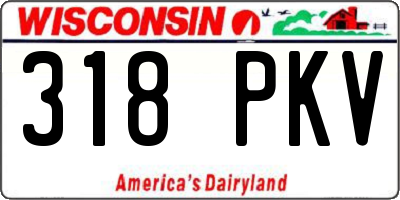 WI license plate 318PKV