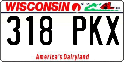 WI license plate 318PKX