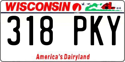 WI license plate 318PKY