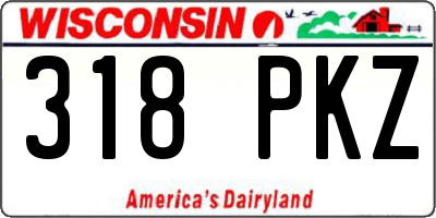WI license plate 318PKZ