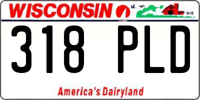WI license plate 318PLD