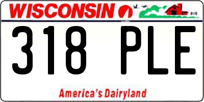 WI license plate 318PLE