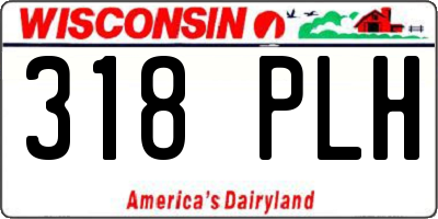 WI license plate 318PLH