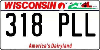 WI license plate 318PLL