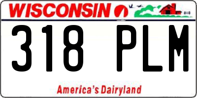 WI license plate 318PLM