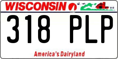 WI license plate 318PLP