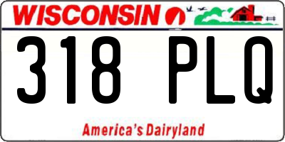 WI license plate 318PLQ