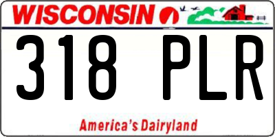 WI license plate 318PLR