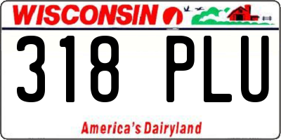 WI license plate 318PLU