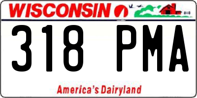 WI license plate 318PMA