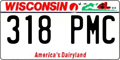 WI license plate 318PMC