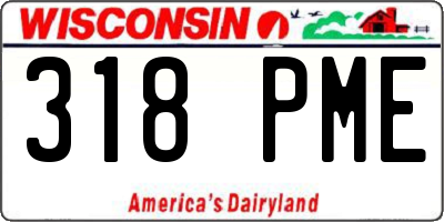 WI license plate 318PME