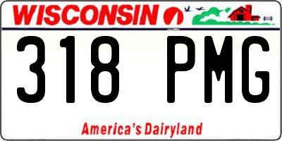 WI license plate 318PMG
