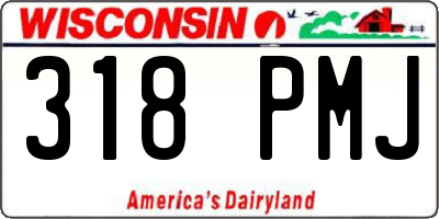WI license plate 318PMJ