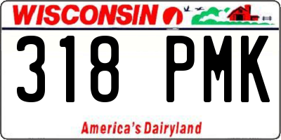 WI license plate 318PMK