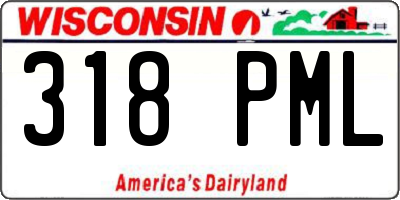 WI license plate 318PML