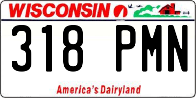 WI license plate 318PMN