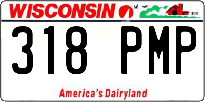WI license plate 318PMP