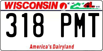 WI license plate 318PMT