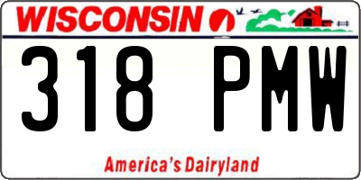 WI license plate 318PMW