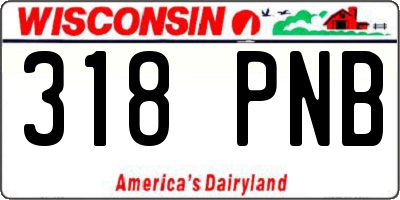WI license plate 318PNB