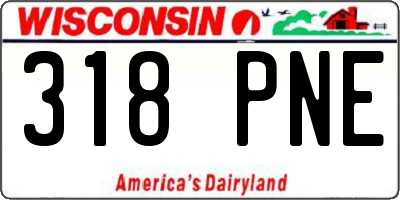 WI license plate 318PNE