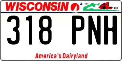 WI license plate 318PNH