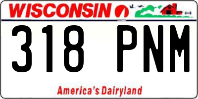 WI license plate 318PNM