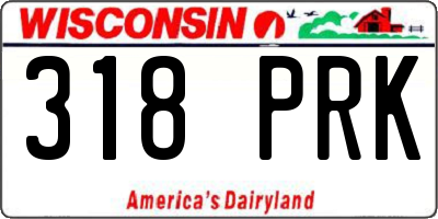 WI license plate 318PRK