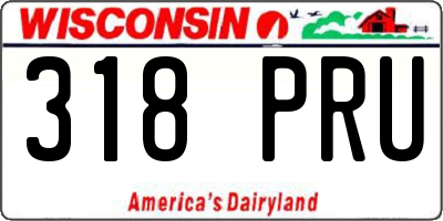 WI license plate 318PRU