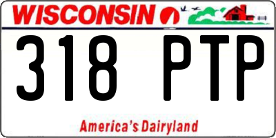 WI license plate 318PTP