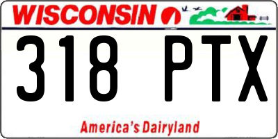 WI license plate 318PTX