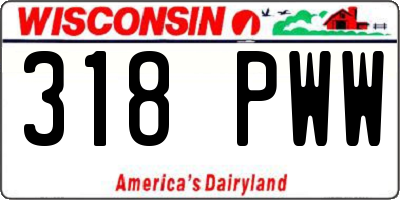 WI license plate 318PWW