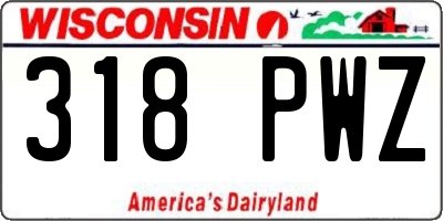 WI license plate 318PWZ