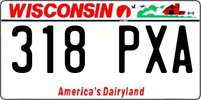WI license plate 318PXA