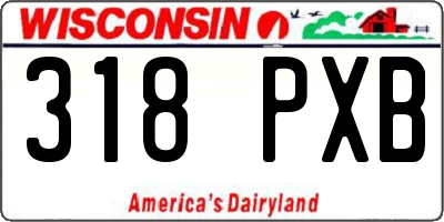 WI license plate 318PXB