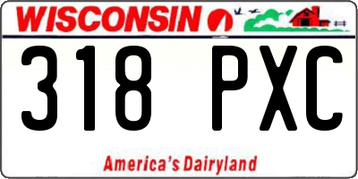 WI license plate 318PXC
