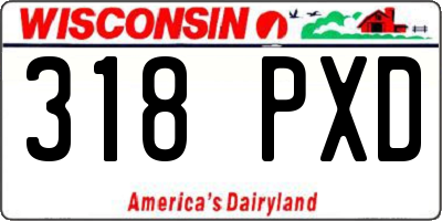 WI license plate 318PXD