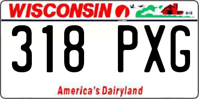 WI license plate 318PXG