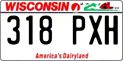 WI license plate 318PXH