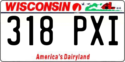 WI license plate 318PXI