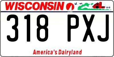 WI license plate 318PXJ