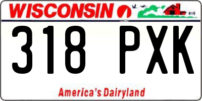 WI license plate 318PXK